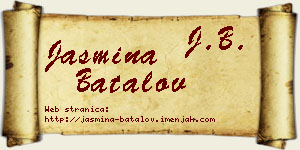 Jasmina Batalov vizit kartica